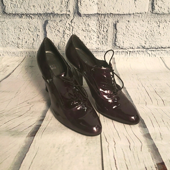 Stuart Weitzman Shoes - Stuart Weitzman patent leather heeled Oxfords